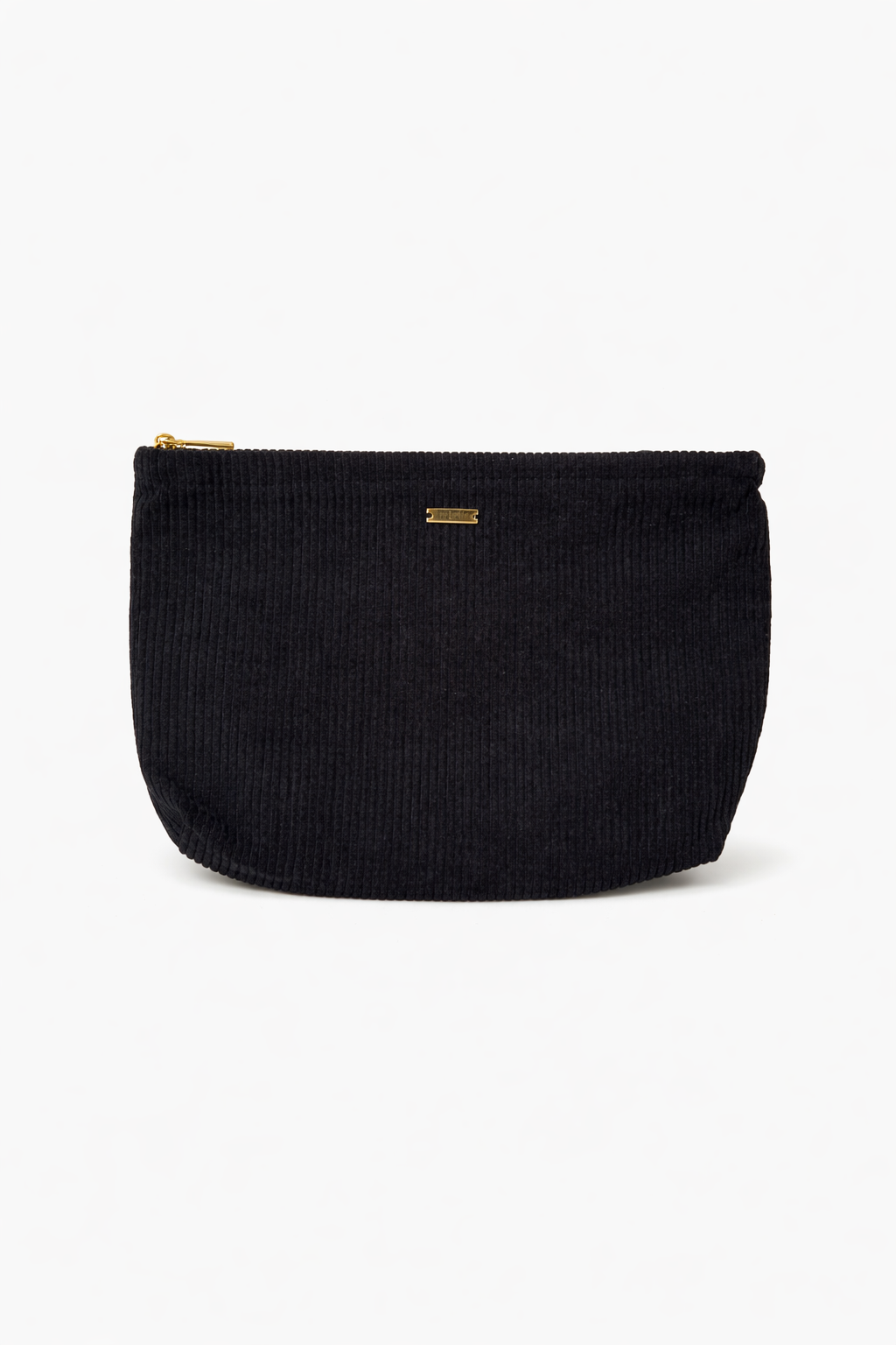 Black corduroy pouch