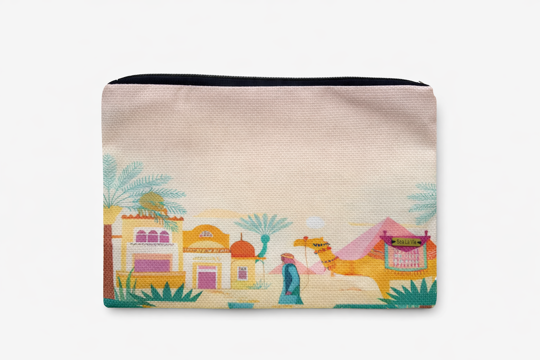 Canvas beach pouch