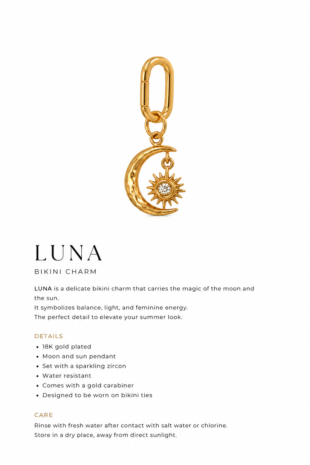 Luna bikini charm